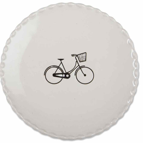 Classic bicycle dessert plate- Set of four of the same