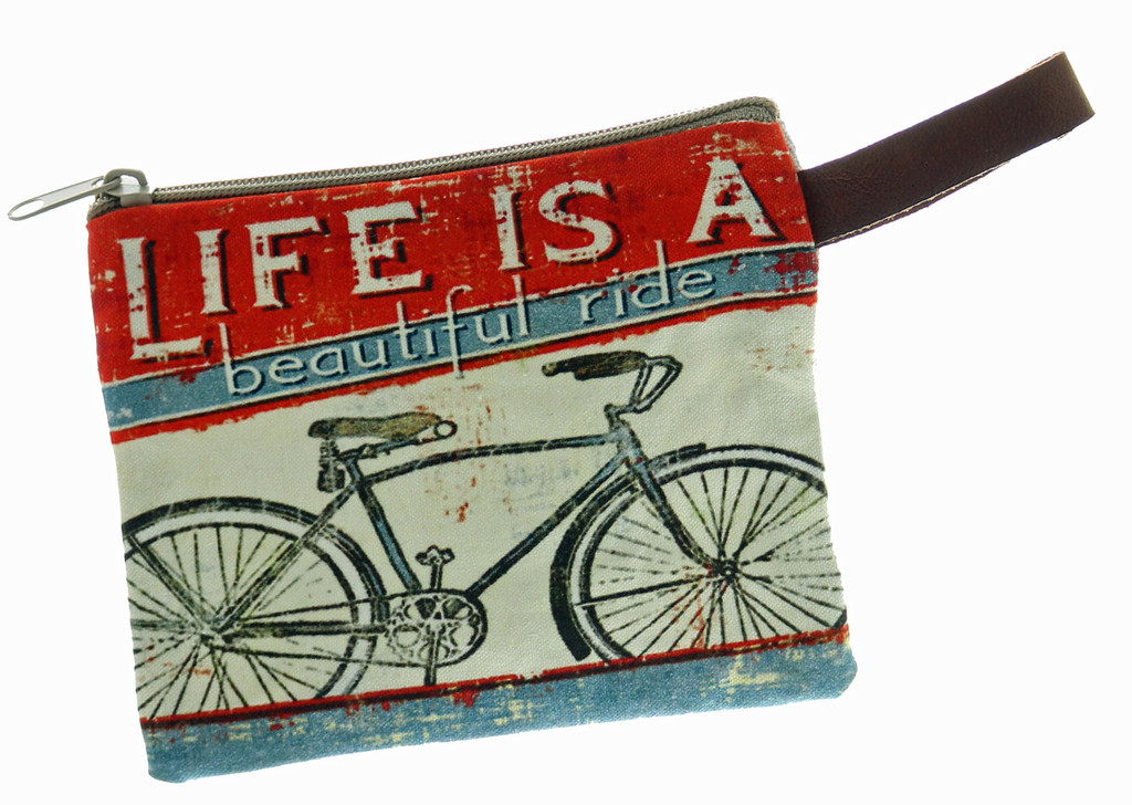 Vintage Inspired Small Bicycle Zipper Bag 6 Designs