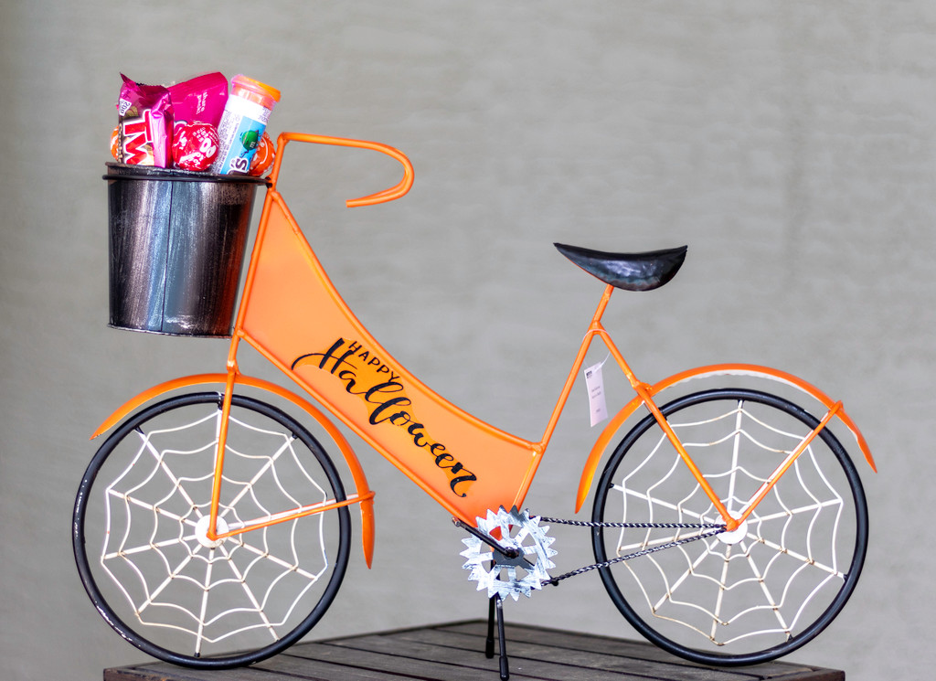 Halloween Spider Metal Bike Decor