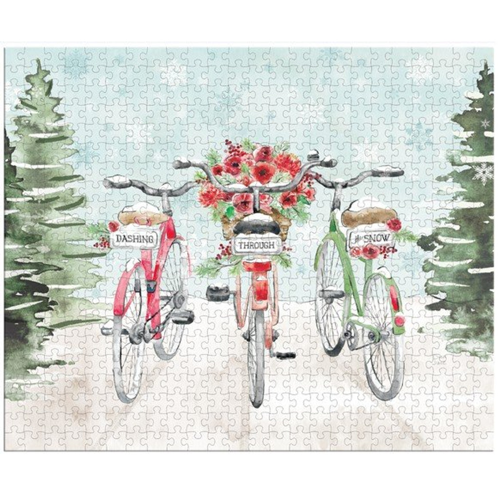 Christmas Countdown Snowy Bicycle Puzzle