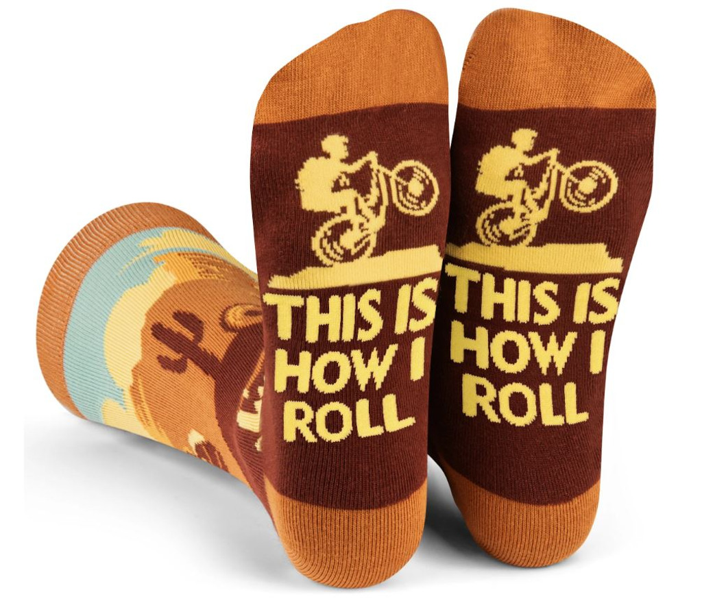 How I Roll Mountain Bike Message Sock