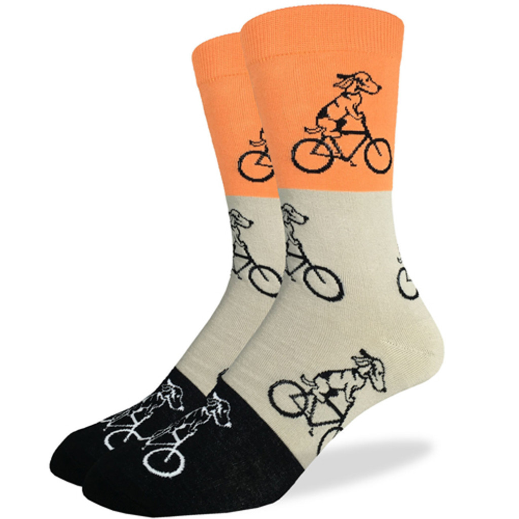 Orange and Beige Dogs on Bike Sock