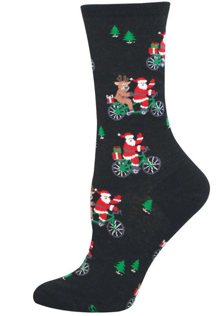 Santa and Rudolph Tandem Bicycle Sock 2 sizes