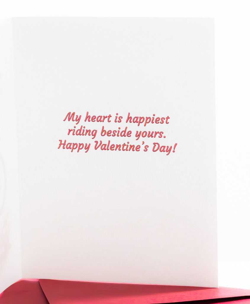 You Make My Heart Race Bicycle Valentine Card