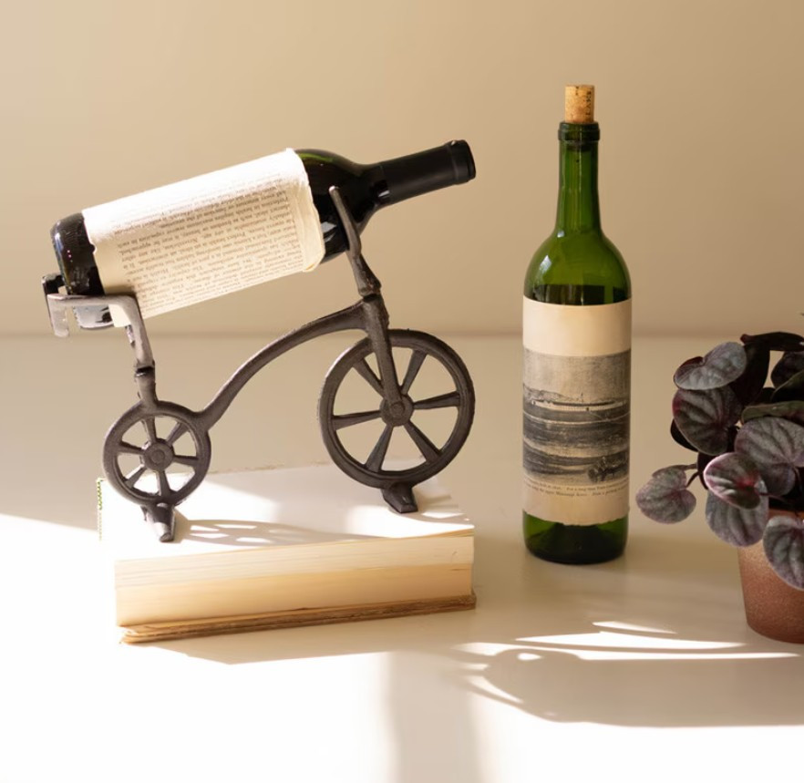 Cast Iron Wine Bicycle Wine Holder