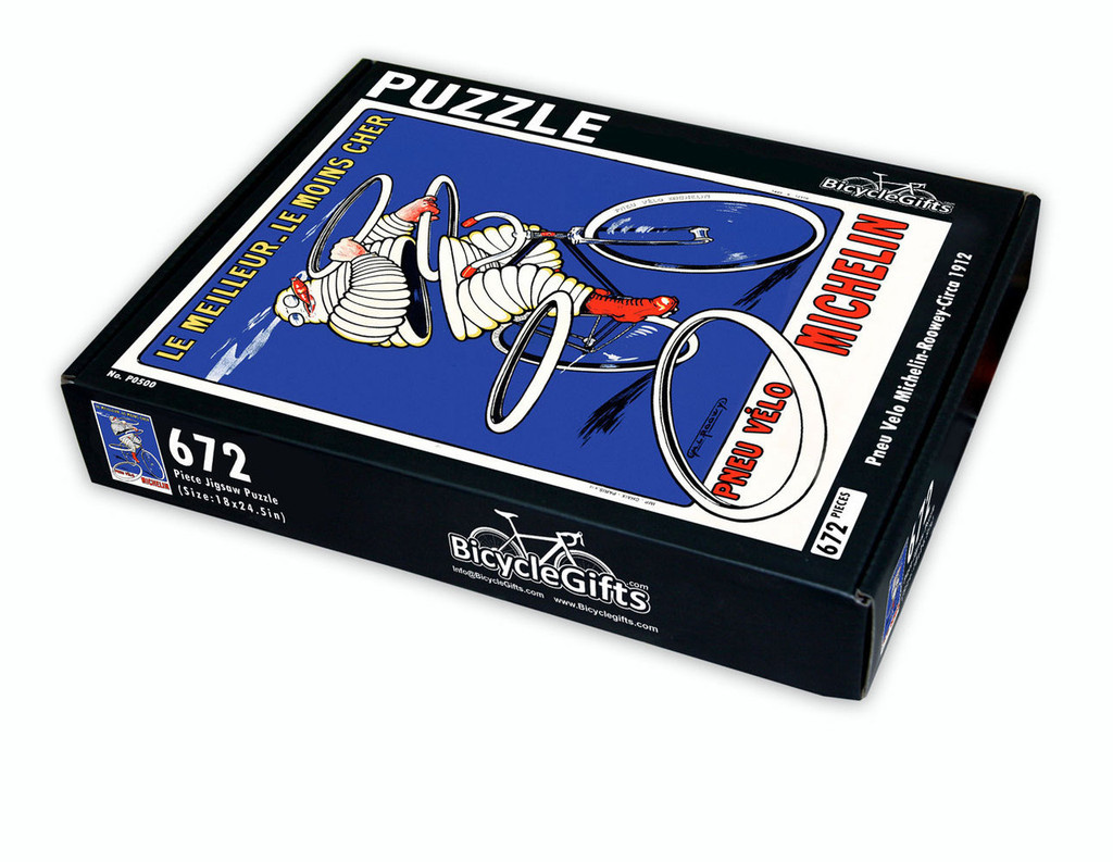 Pneu Velo Michelin Vintage Poster Jigsaw Puzzle