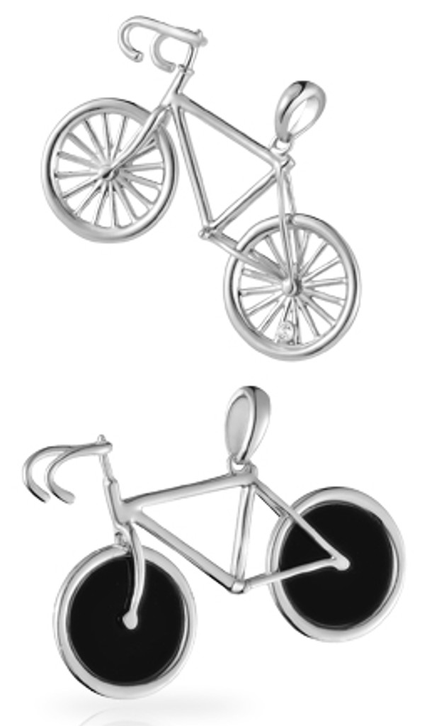 Racing Bicycle Pendant Necklace by Vinqui