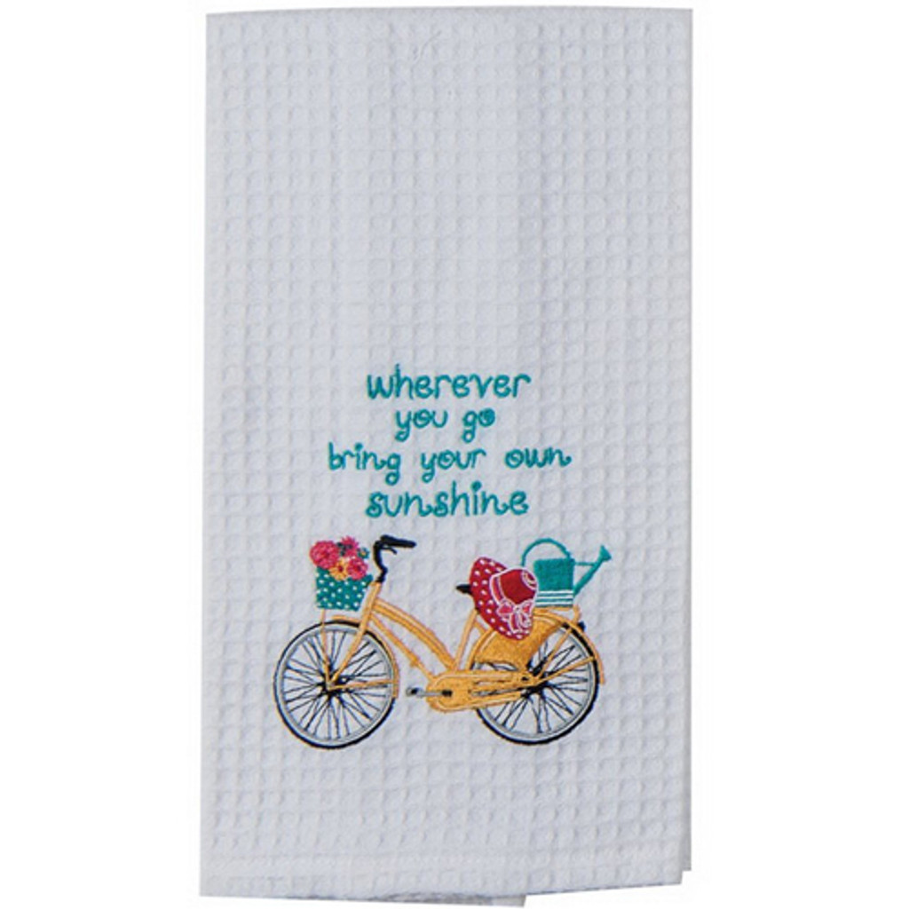 Bright Bike Waffle Weave Towels