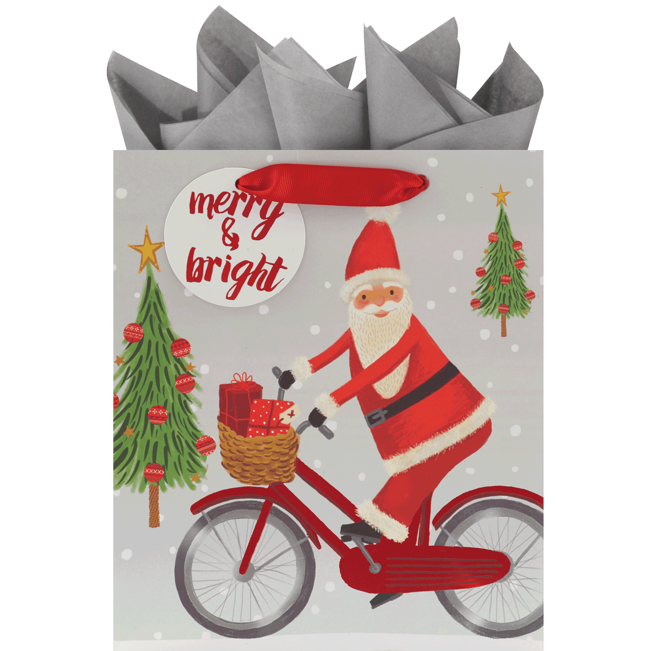 Cycling holiday and Christmas ornaments, decorations, and cards.