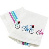 Bright Multi Waffle Weave Bike Dishtowel