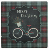 Christmas Bike Stone Coaster