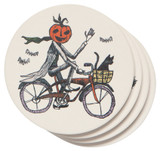 Spooky Bicycle Coaster Boxed Set of Four