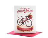 You Make My Heart Race Bicycle Valentine Card