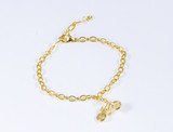 Elegant Oval Link Bicycle Charm Bracelet