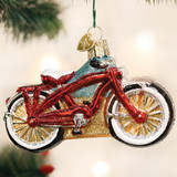 Cruiser Bicycle Glass Ornament