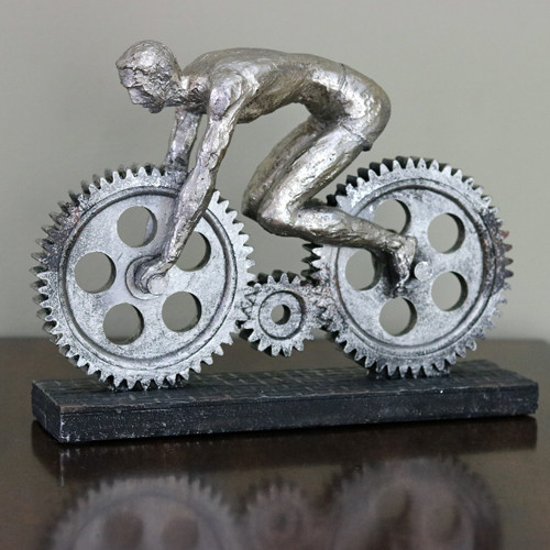 Climbing Cyclist Bookends Bicycle Gifts