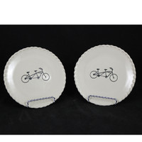 Tandem or Classic Bicycle Dessert Plates