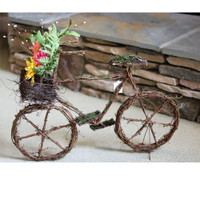 Twig Bicycle with Bouquet
