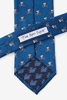 Blue Silk Bicycle Tie