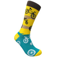 Bicycle Ride Yellow Sock