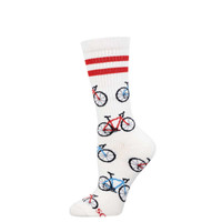 Mens White Athletic Bicycle Sock