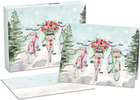 Dashing Through the Snow Bicycle Boxed Christmas Cards