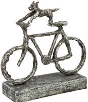 Dog on Bike Sculpture