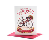 You Make My Heart Race Bicycle Valentine Card