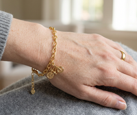Elegant Oval Link Bicycle Charm Bracelet