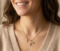 Gold Plated Mom Bicycle Necklace