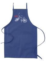 RIDE bicycle apron by BicycleGifts - Blue