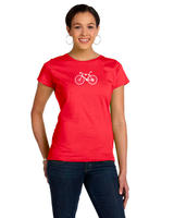 Bicycle Love Women's Tee by Valenti Cycling Art
