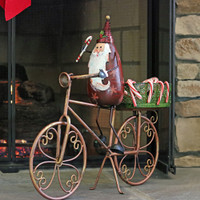 Decorative Santa on Bicycle