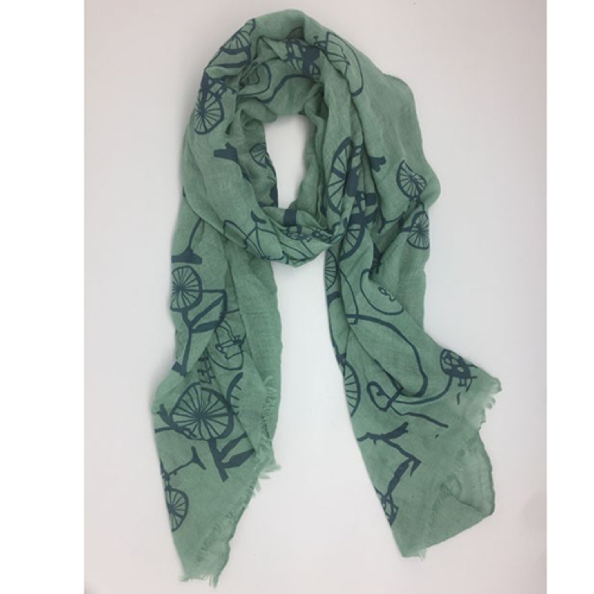 Bicycle Print Lightweight CLASSIC CUT scarf