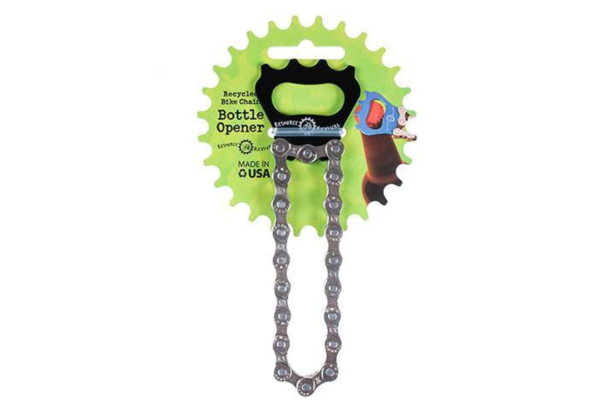 bicycle chain bottle opener