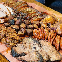 Taste of Crossbuck: Smoked Brisket, "Brisket Candy" Burnt Ends, Smoked Sausage, Pulled Pork, BBQ Ribs, Chicken, and Turkey BBQ Sampler