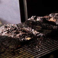 Smoked brisket on the grill