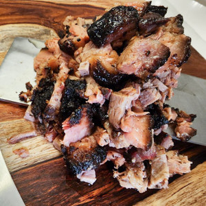 Smoked Texas-style chopped brisket