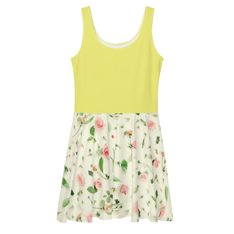 SC Floral Print Curvy Skater Dress