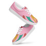 SC Soft Pink AOP Women’s Lace-Up Canvas Shoes