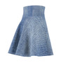SC Light Wash Graphic Denim AOP Women's Skater Skirt (OUT STOCK)
