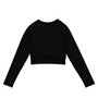 SC Black Recycled Long-Sleeve Crop Top (Free shipping)
