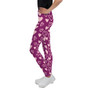 SC Heart Pattern Print-On Youth Leggings