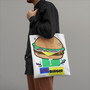SC I Love Burger Natural Canvas Tote Bags