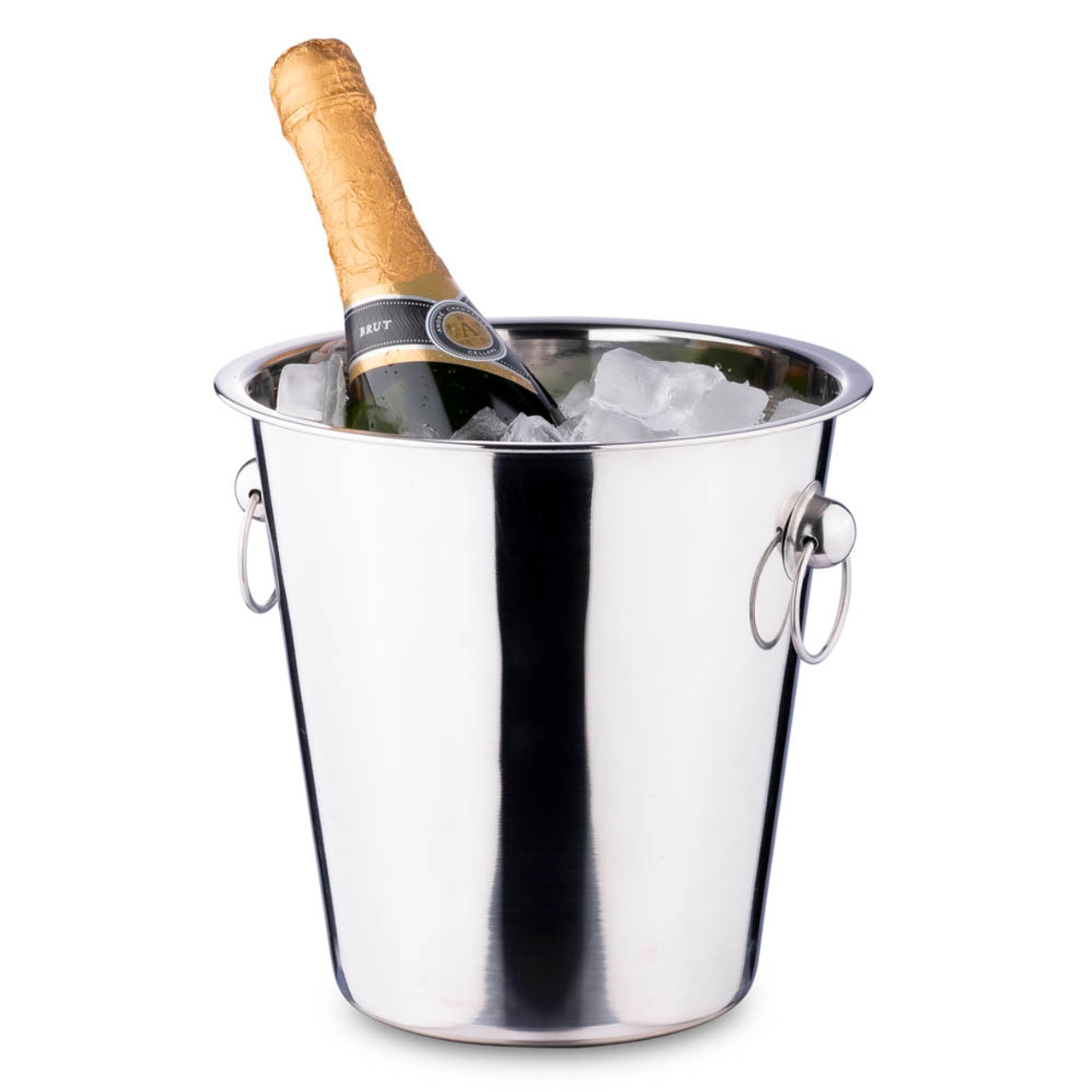 Champagne & Wine Bucket with Folding Stand 8 Qt Stainless Steel