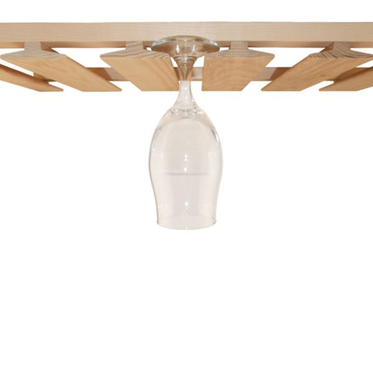 6 Channel Hardwood Stemware Rack