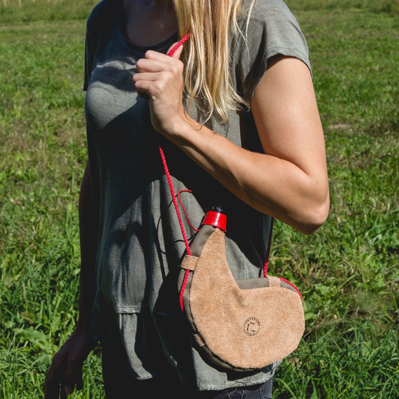 Water Bota Bag Canteen Coghlans Spanish Poly Lined Camping Hiking Leather |  eBay