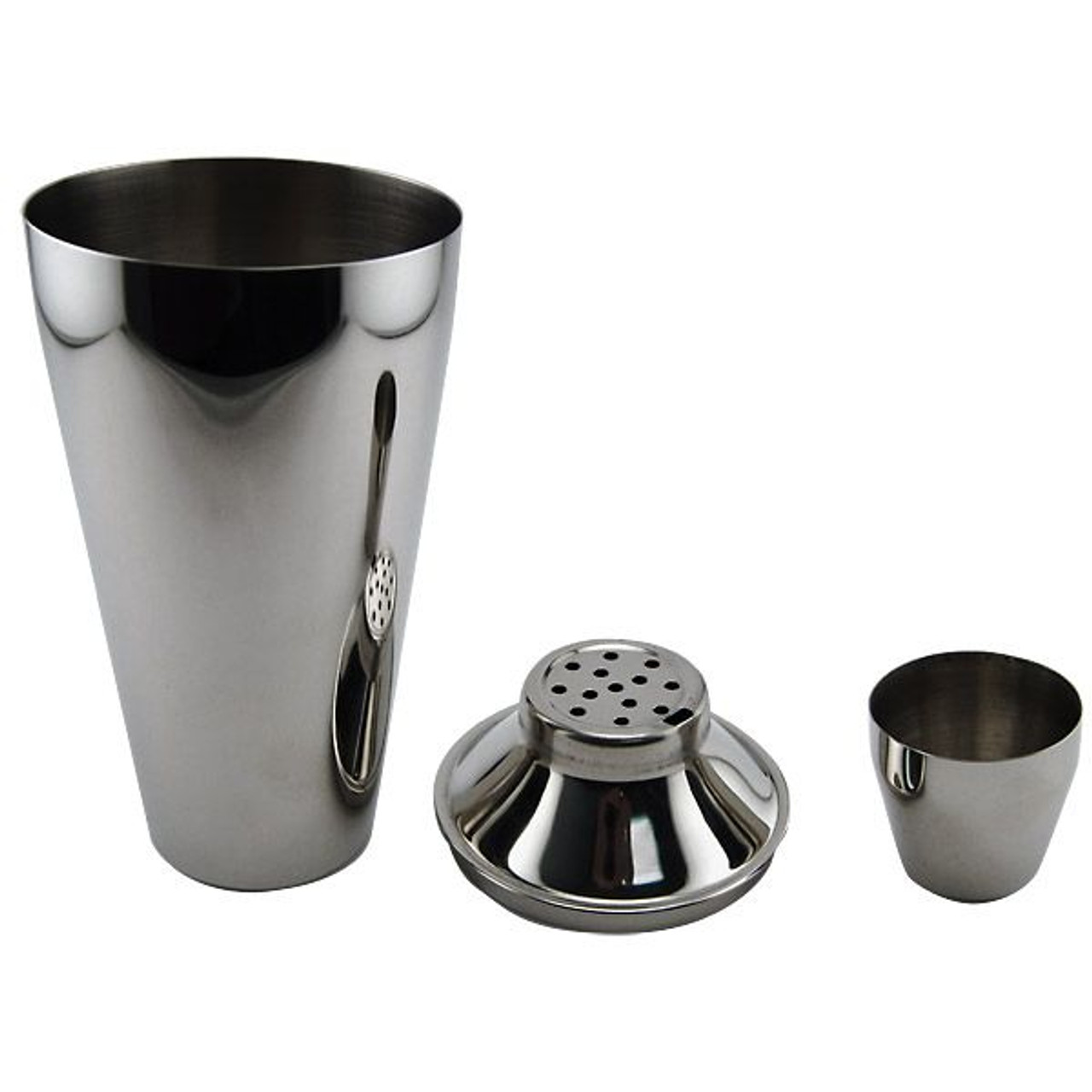 Custom 8 oz. - 3 Piece Deluxe Stainless Steel Cocktail Shaker