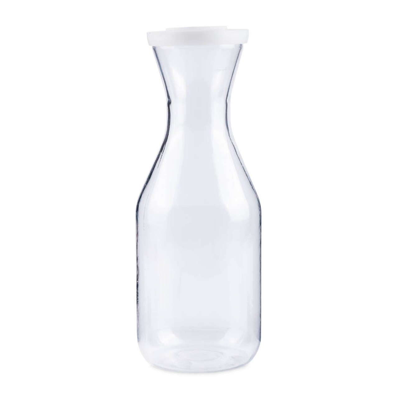 Elle Decor Color Glass Carafe With Wood Lid, Leak-proof Glass