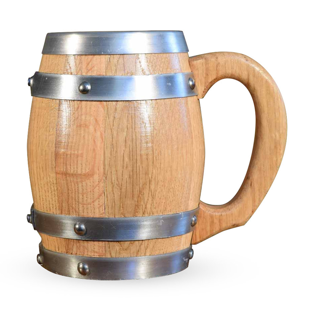 Stainless Steel Beer Barrel Mug with Gold Finish - 16 oz